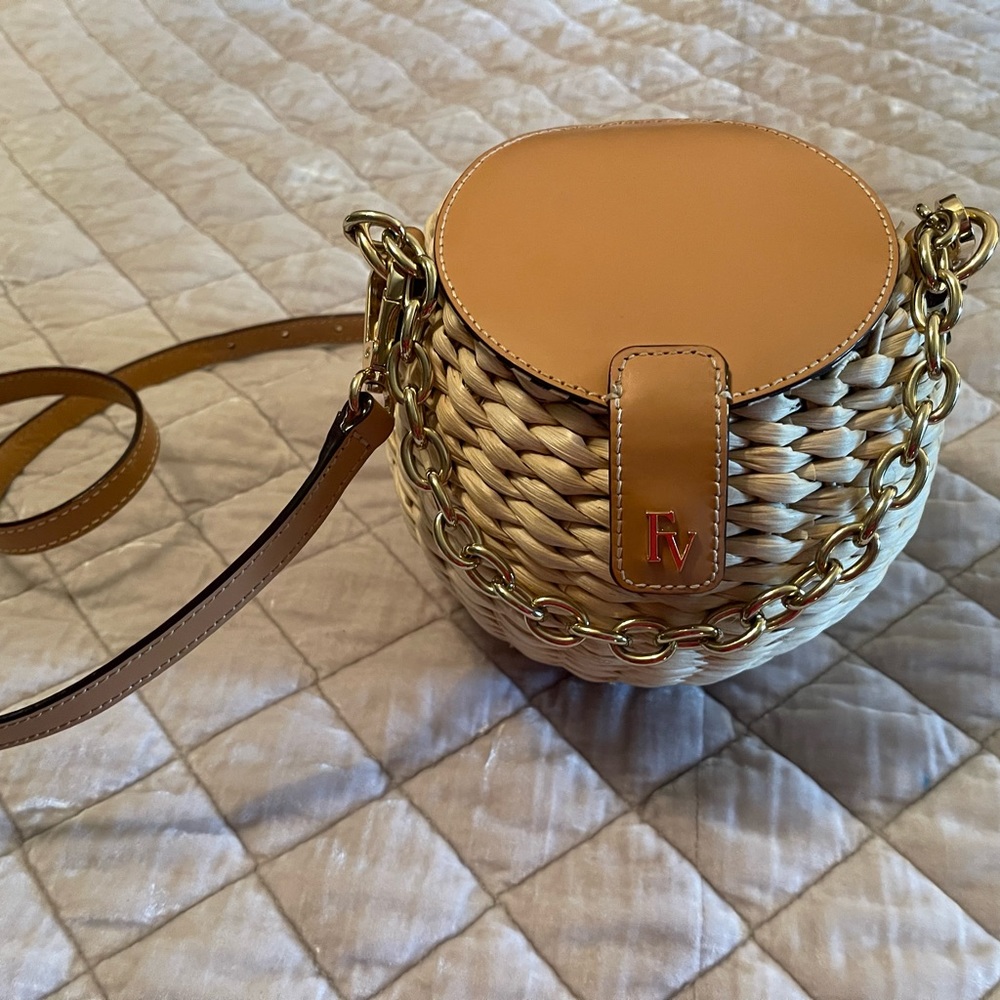 Frances Valentine Honeypot Raffia bag